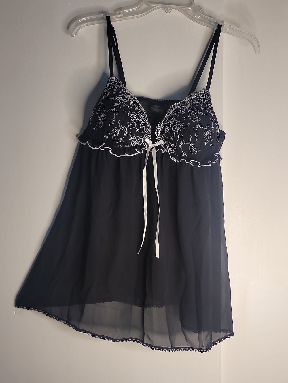 APT9 Black Lace Intimates Night Gown Size M